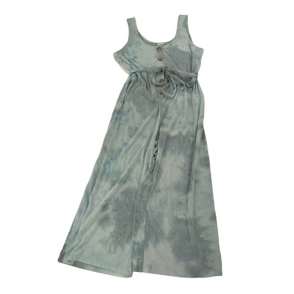 Hem & Thread Jumpsuit, Gray & Blue, Size Large - Picture 1 of 6